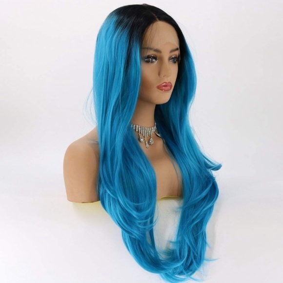 💕Misty Blue OMBRÉ 24” LACE FRONT  WIG *NWT*